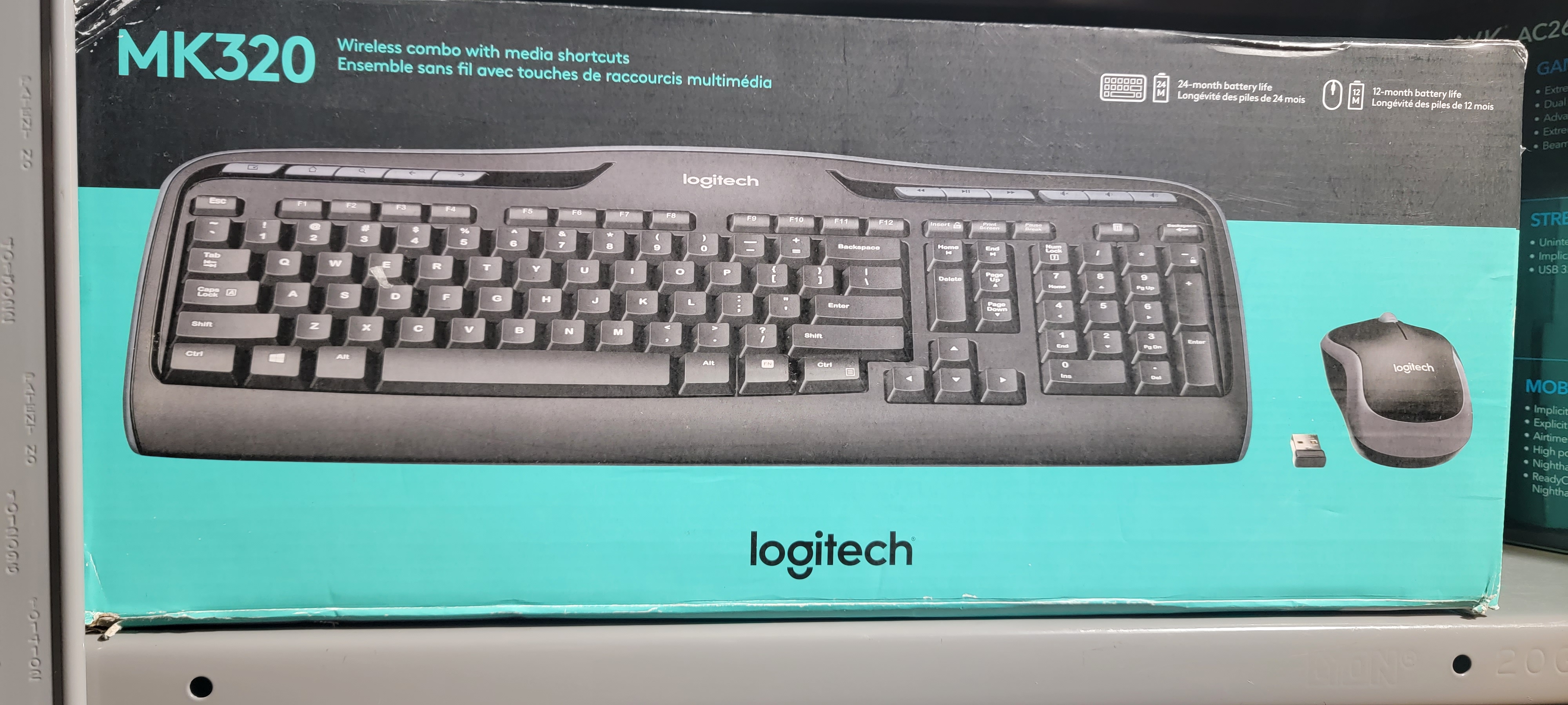 Logitech Keyboard and Mouses Wireless combo --MK320